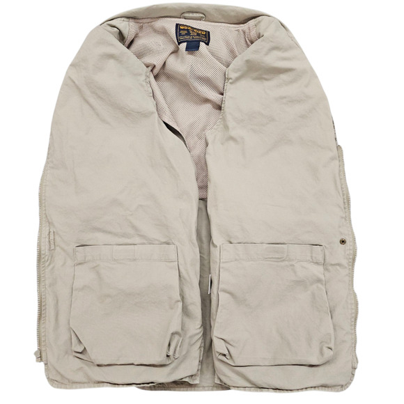 Vintage Woolrich John and Bros. Vest Mens Large Tan Fly Fishing Hunting Vented - Picture 5 of 16